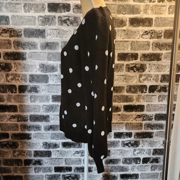 Marled Women's Christmas Holiday Polka Dot Let it Snow Cozy Sweater Medium - Picture 4 of 9